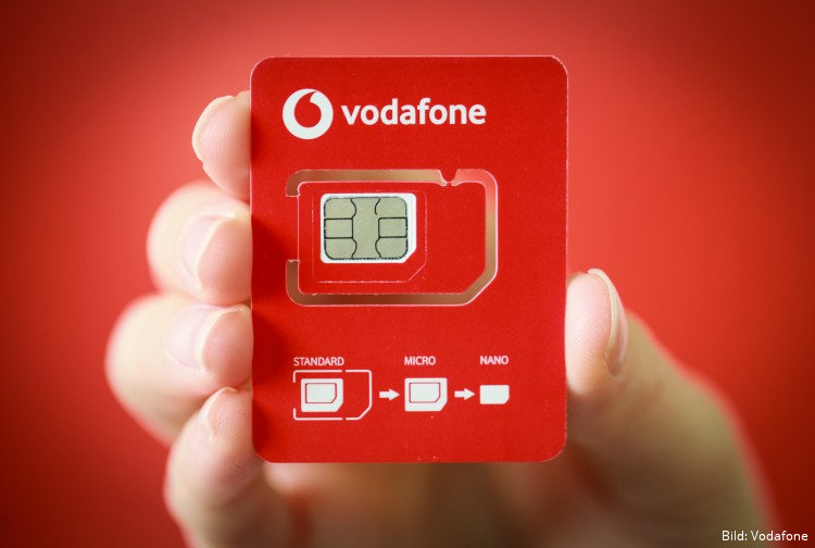 Vodafone halbiert die Größe von SIM-Karten
