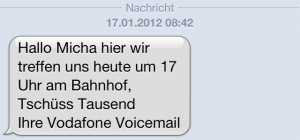 Vodafone Voice-to-Text Beispiel