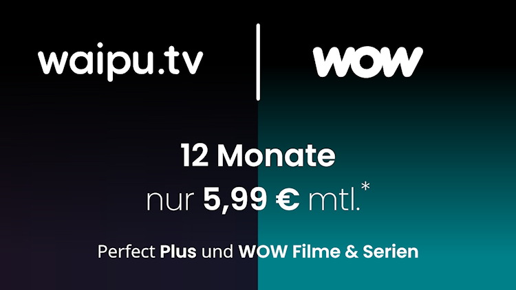 waipu.tv Perfect Plus und WOW Filme & Serien für 5,99 Euro in ersten 12 Monaten (Screenshot: waipu.tv) waipu.tv Perfect Plus und WOW Filme & Serien für 5,99 Euro in ersten 12 Monaten