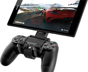 Xperia Z3 Tablet Compact mit Game Control Mount GCM10